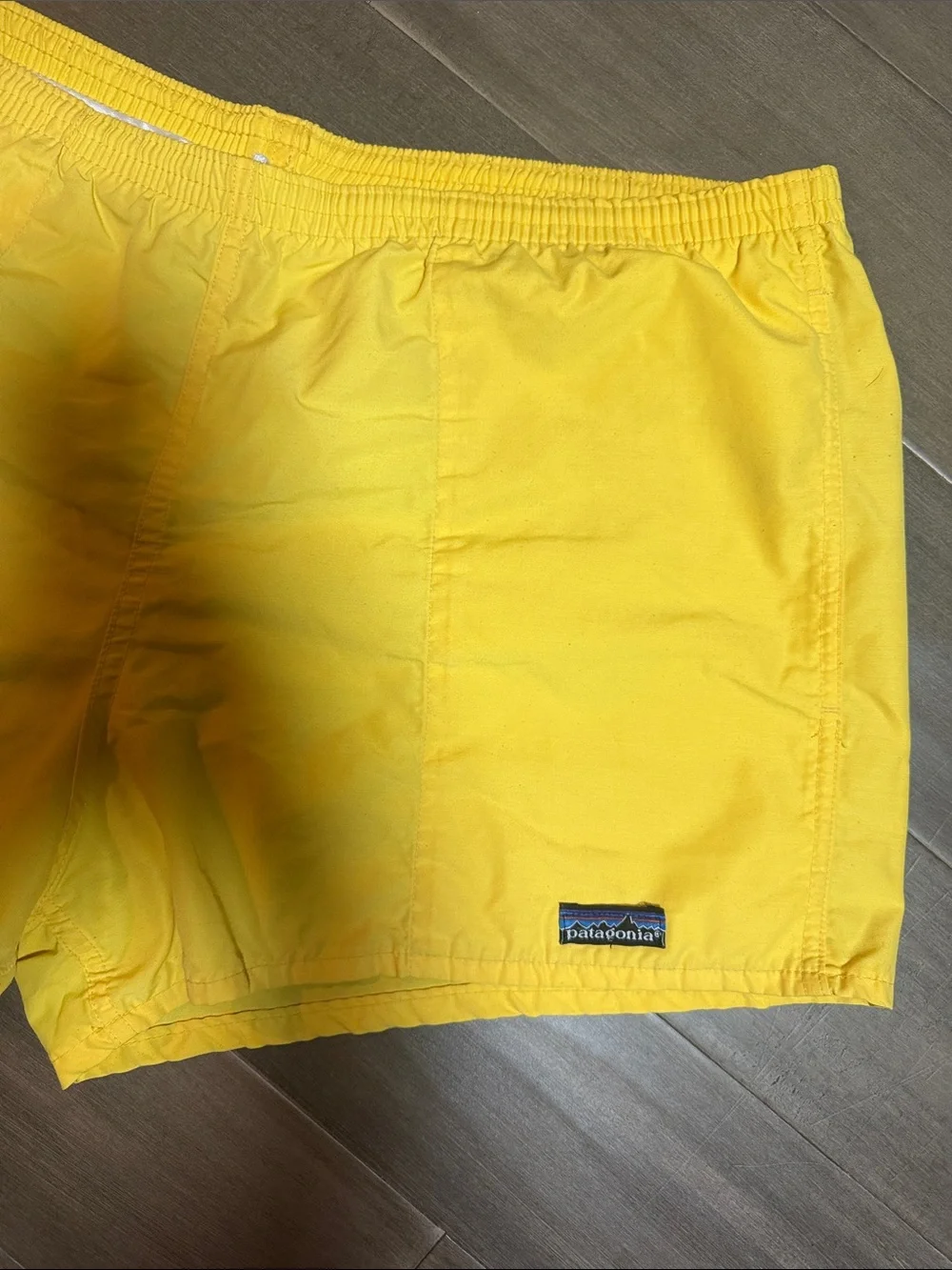 Vintage Patagonia Yellow Baggies Swim Trunks Shorts Retro Surf Men's